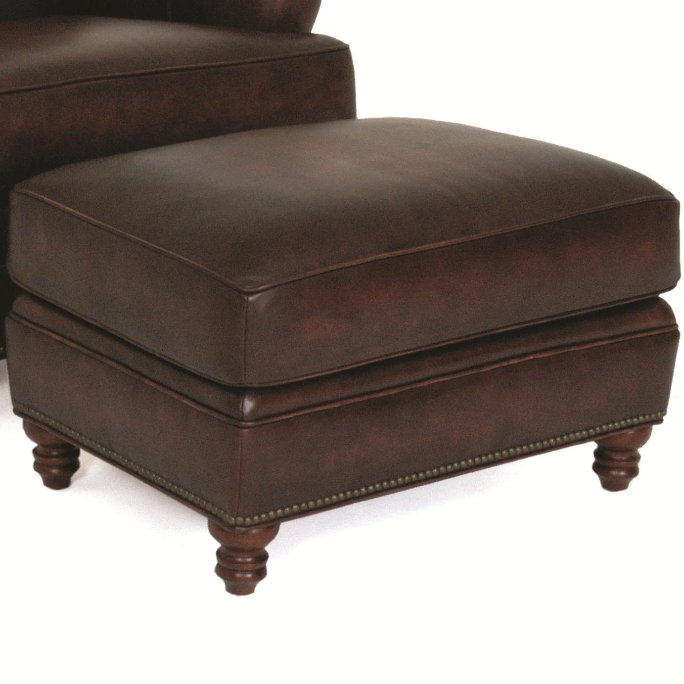Norwalk Ellis 74910 Traditional Ottoman With Turned Legs Wayside